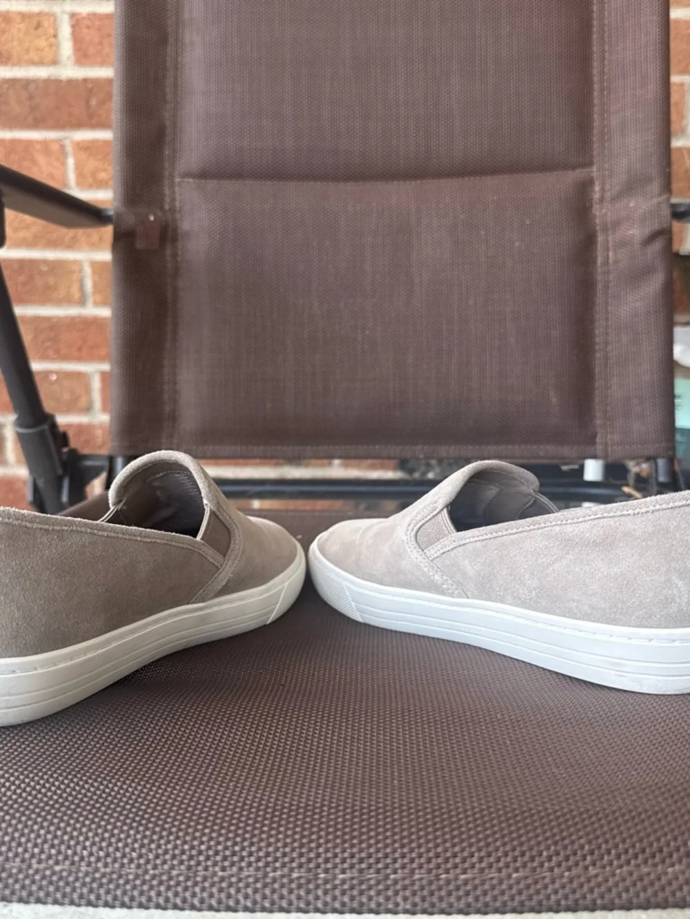 Women’s Tory Burch Slip-On Suede Casual Shoes - Taupe